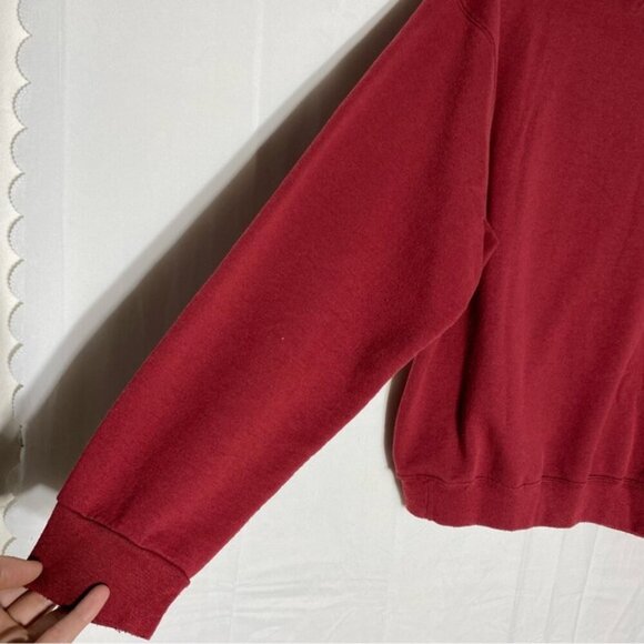 Vintage Fruit Of The Loom Red Embroidered Arizona Crew Neck Sweatshirt M - Picture 9 of 14